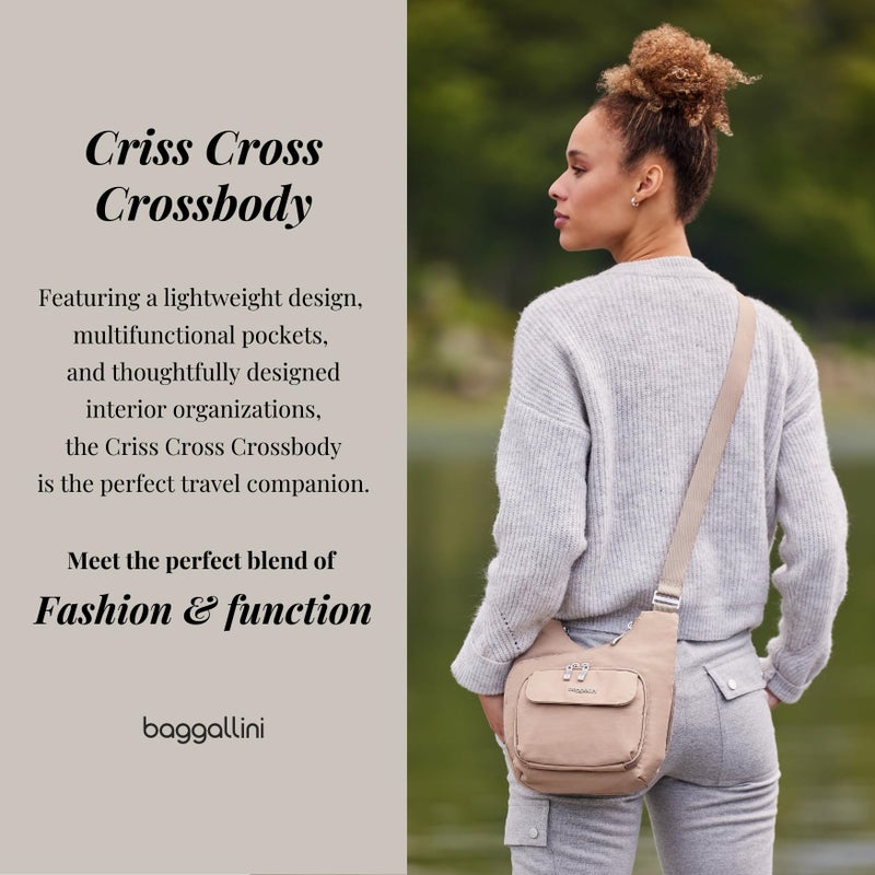 Baggallini womens Criss Cross Bagg Criss Cross Bagg Midnight Blossom, One Size - Image 2